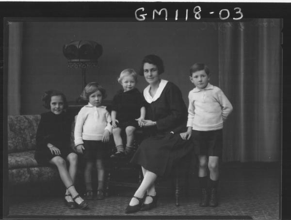 PORTRAIT OF WOMAN AND FOUR CHILDREN, COOK