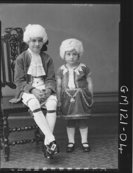PORTRAIT OF TWO CHILDREN FANCY DRESS, 'LESLIE'