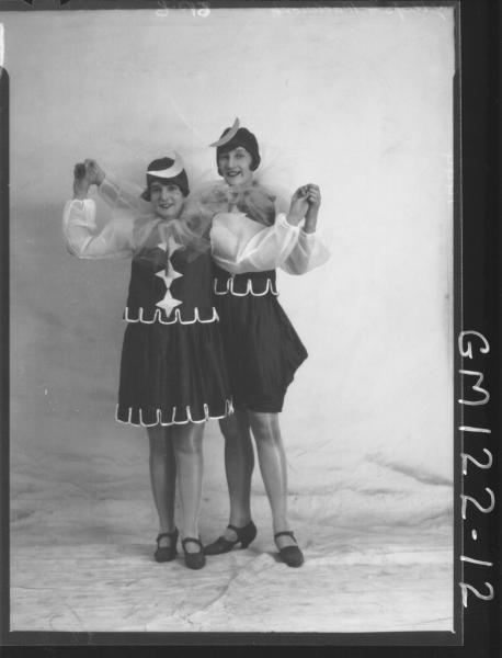 PORTRAIT OF TWO WOMEN FANCY DRESS, 'GREEP' & 'PAVLINOVITCH'