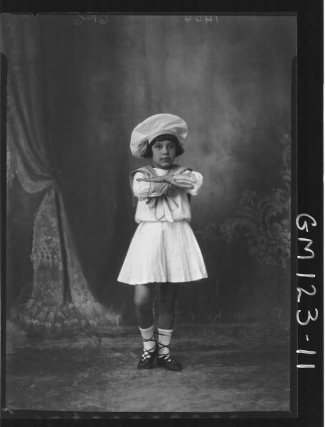 Portrait of child in fancy dress, 'Earnshaw'