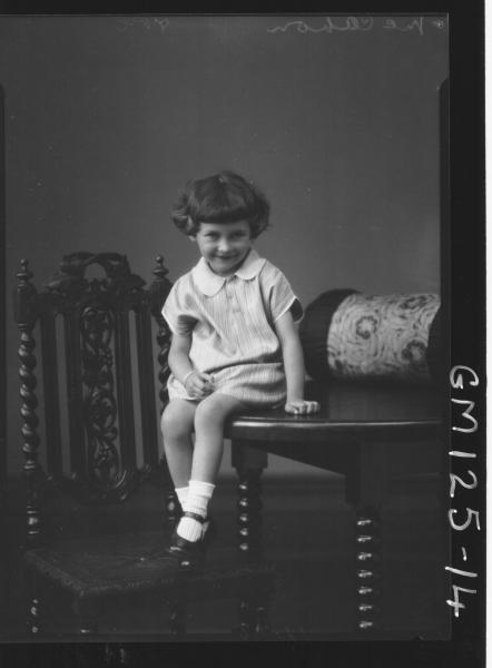 Portrait of child 'McCahon'