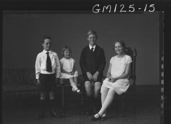 Portrait of four children 'Maloney'