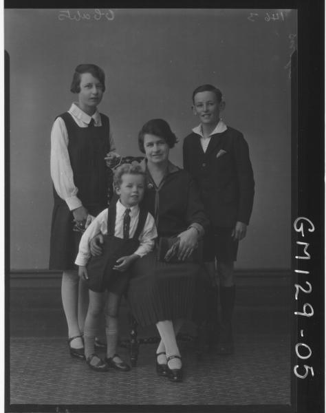 Portrait of woman and three children 'Lyons'