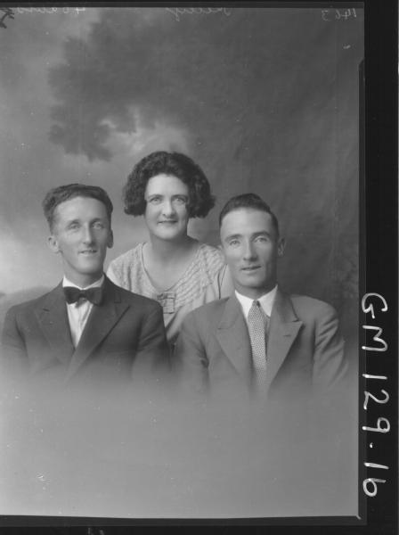 Portrait of woman and two men 'Kelly'