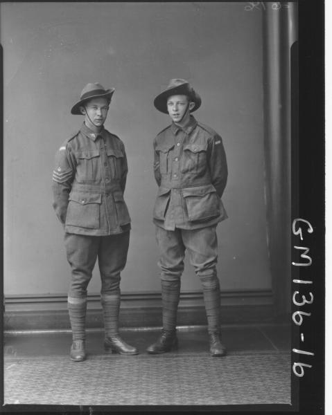 Portrait of two soldiers 'Jensen'