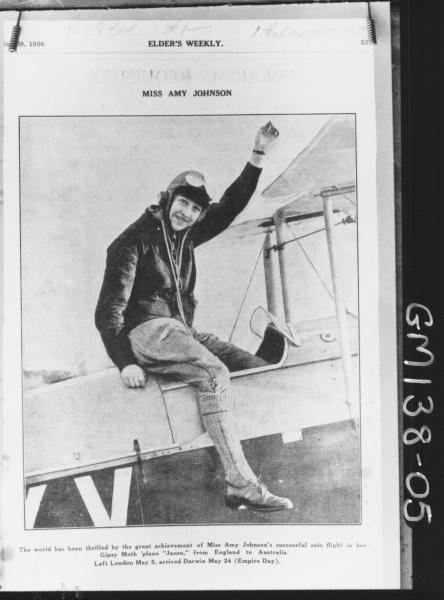 Copy from Elder's weekly of Amy 'Johnson'