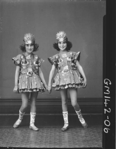 Portrait of two girls fancy dress 'Egan'