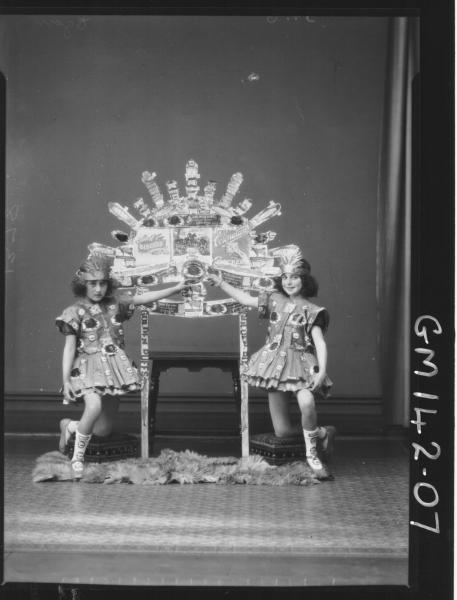 Portrait of two girls fancy dress 'Egan'