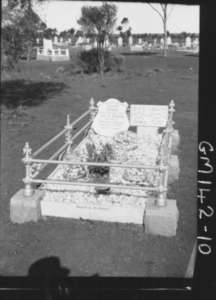 Grave of George Brown, son of  J.H. & A.  Brown