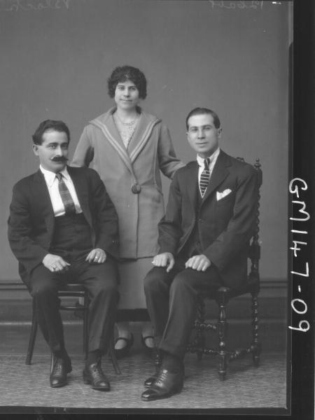 Portrait of two men and woman 'Black'