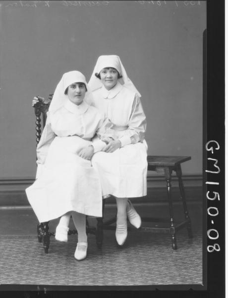 Portrait of two nurses 'Counsel' and 'McMahon'