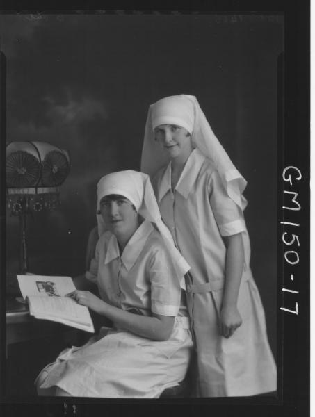 Portrait of two nurses 'McMahon'