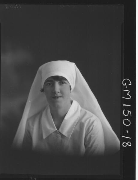 Portrait of Nurse 'McMahon'