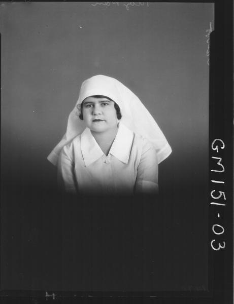 Portrait of Nurse 'Talbot'