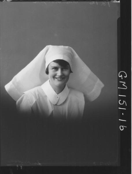 Portrait of Nurse 'McGaffin'