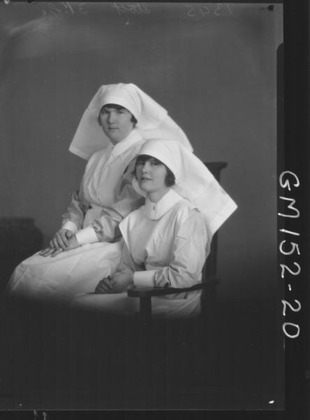 Portrait of two Nurses 'Stott'