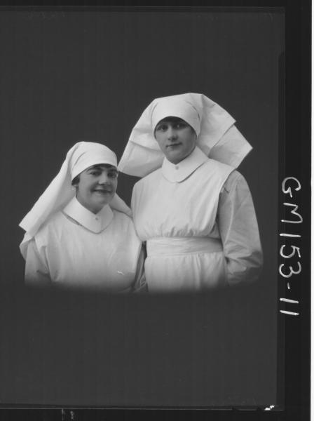 Portrait of two Nurses 'Richards' & 'Nicols'