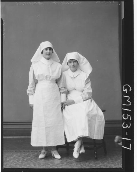 Portrait of two Nurses 'O'Connor' & 'Counsel'
