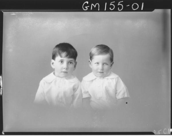 Portrait of two children 'George'