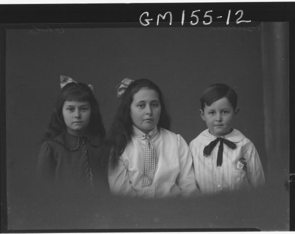 Portrait of three children 'Bullock'