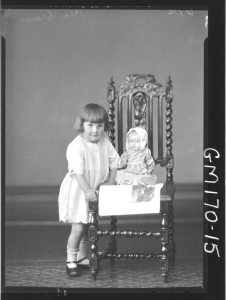 Portrait of child, doll, 'Cronin'