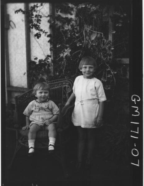 Outside picture of two children 'Crump'