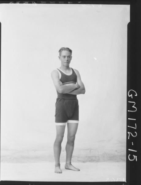 Portrait of man athlete, 'Baldwinson'