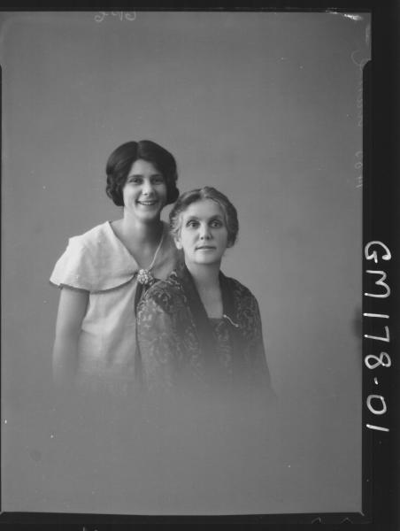 Portrait of two women 'Clarke'