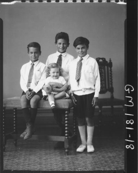 Portrait of four children 'Curnow'