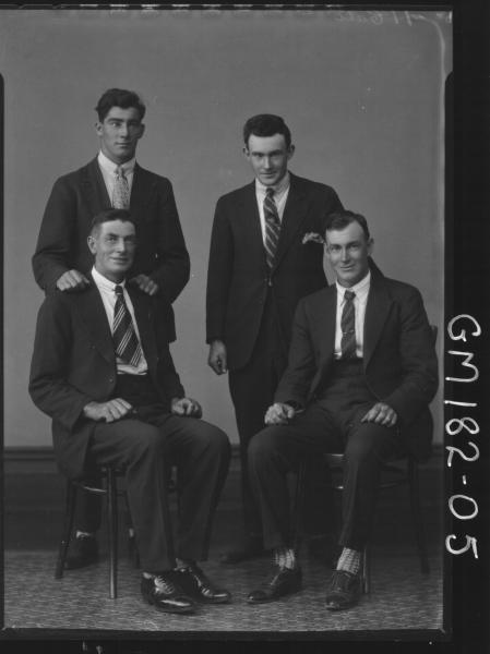 Portrait of four men 'Cunningham'