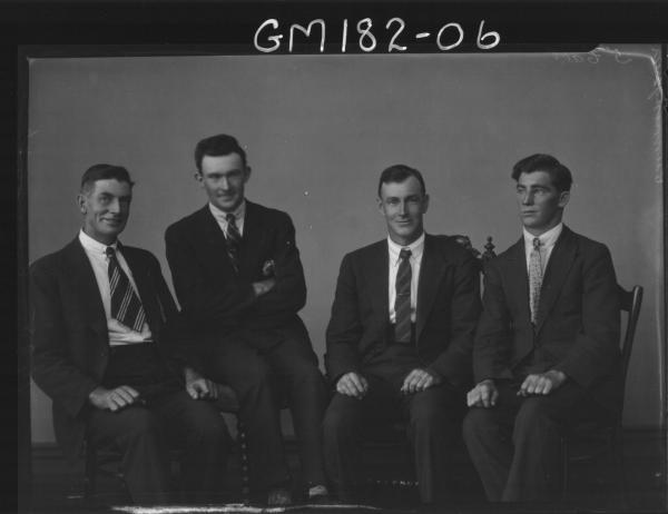 Portrait of four men 'Cunningham'