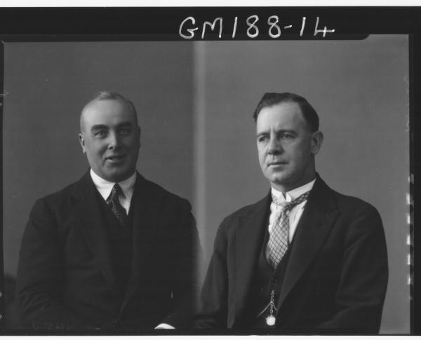 Portrait of two men 'Don' & 'Bennett'