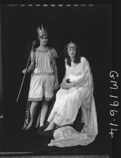 Portrait of two girls in fancy dress 'Jerrard'