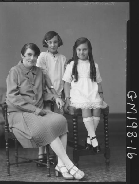Portrait of woman and two girls 'Lawson'