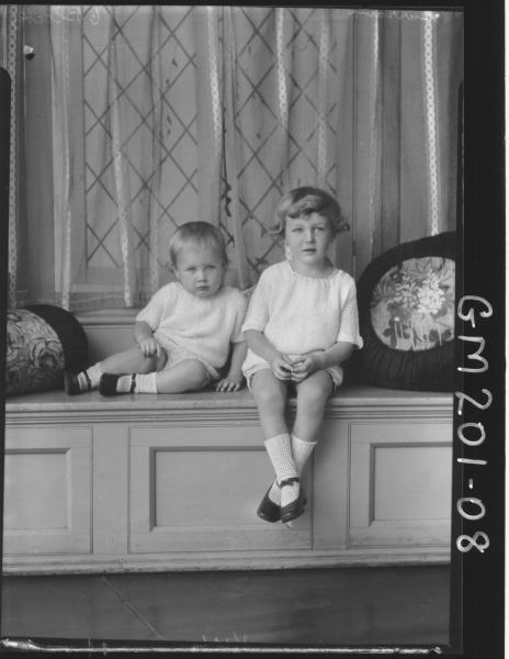 Portrait of two children 'Burrows'