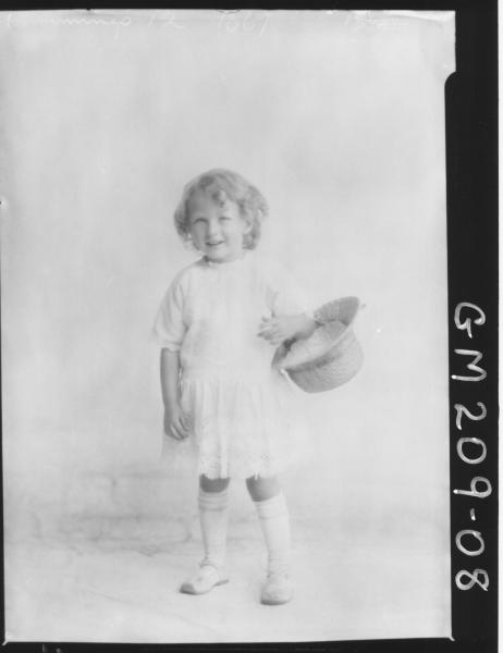 Portrait of child 'Cummings'