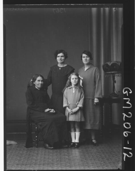 Portrait of three women and girl 'Calder'