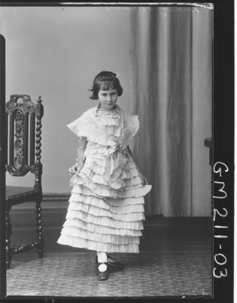 Portrait of girl, Fancy dress, 'Dudley'