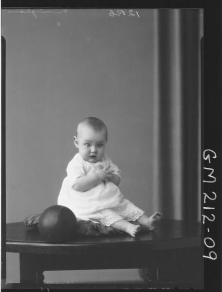 Portrait of baby, 'Cunningham'