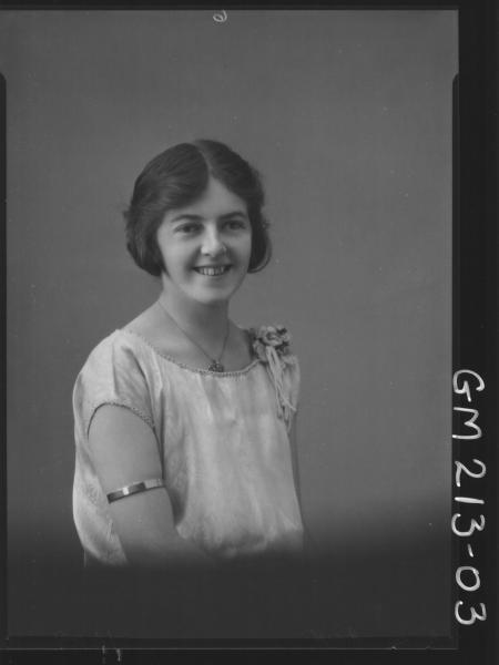Portrait of woman, Miss 'Coyt'