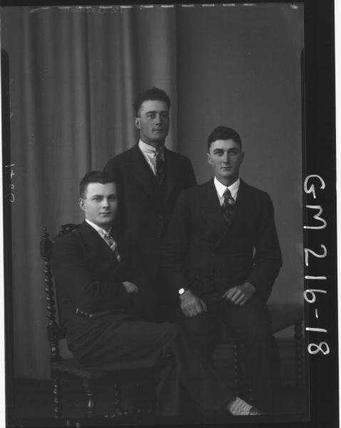 Portrait of three men, 'Doyle'