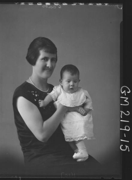 Portrait of woman and baby 'Dunne'