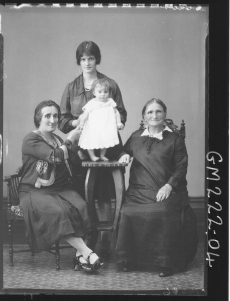 Portrait of three women and baby 'Dickman'