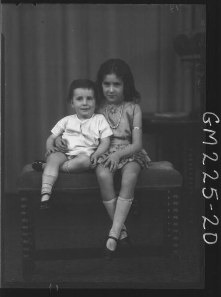 Portrait of two children 'Gruce'