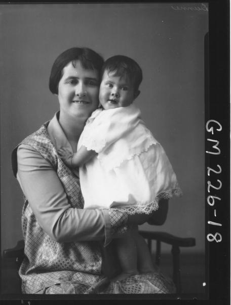 Portrait of woman and baby 'Dunne'