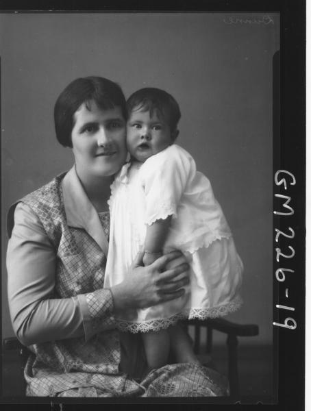 Portrait of woman and baby 'Dunne'