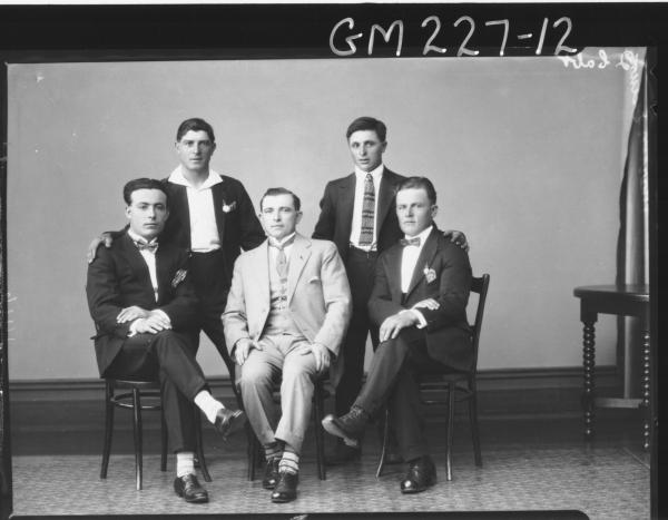 Portrait of five men 'Erienia'