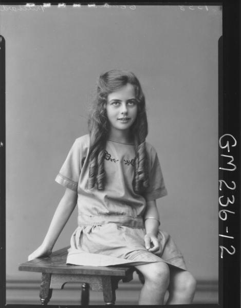 Portrait of girl 'Pritchard'