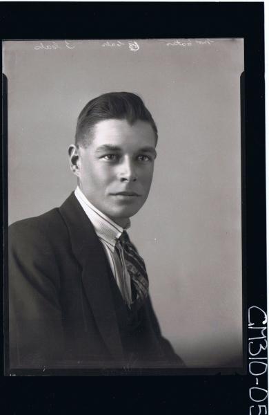 H/S Portrait of man wearing shirt, tie, jacket (side view) 'Mr Gates'
