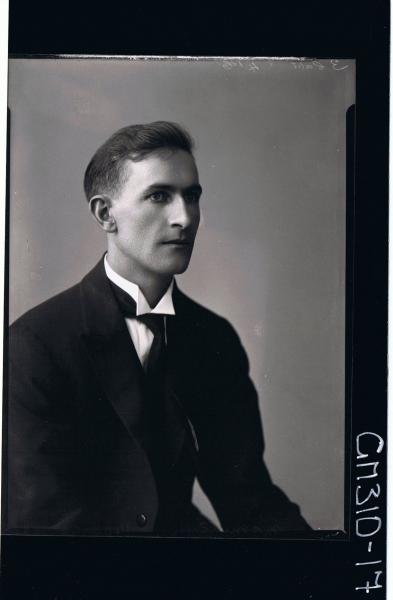 1/2 Portrait of man seated wearing shirt, tie, jacket (side view) 'McMullun'
